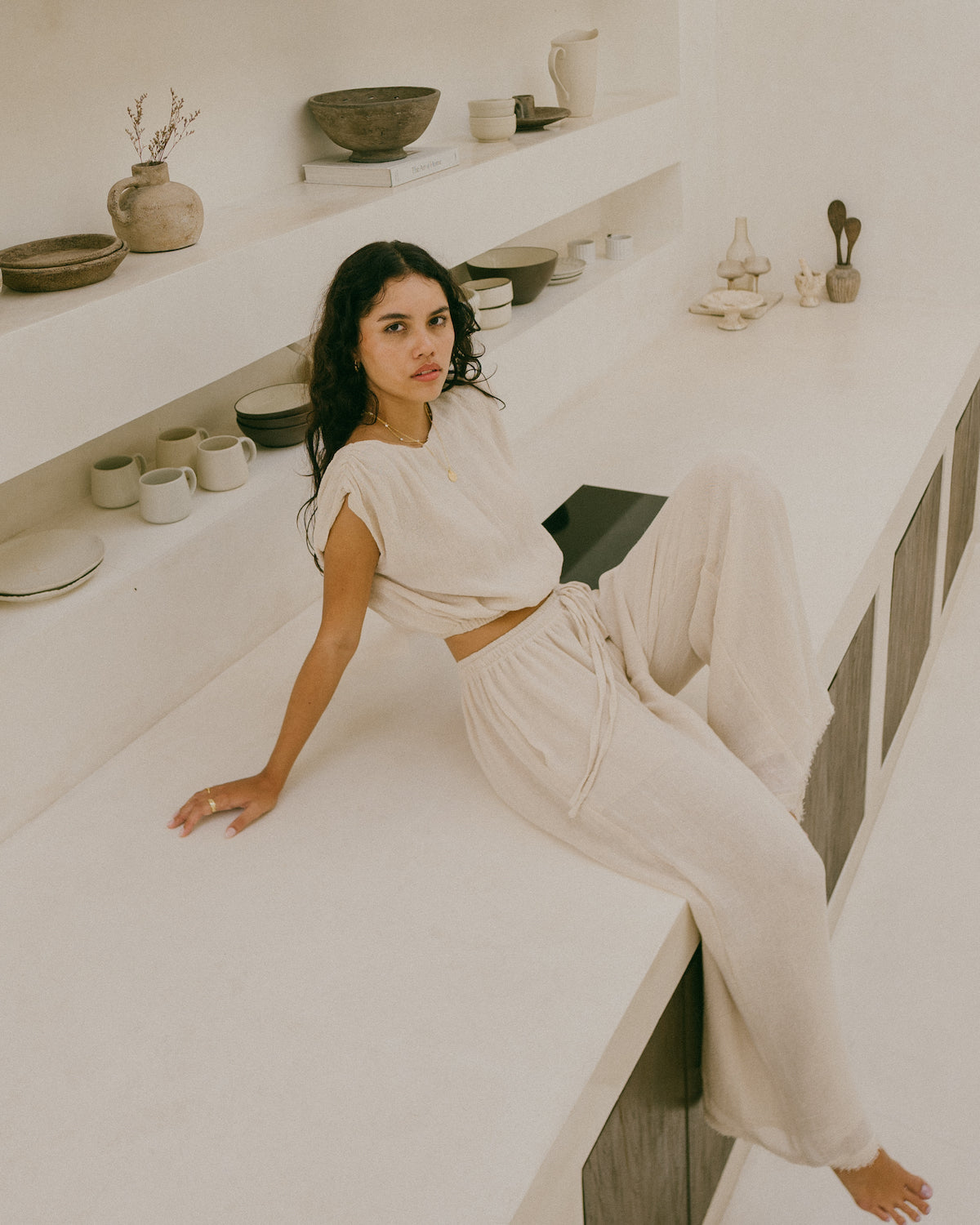 Mila Pants - Natural – thirroul + co