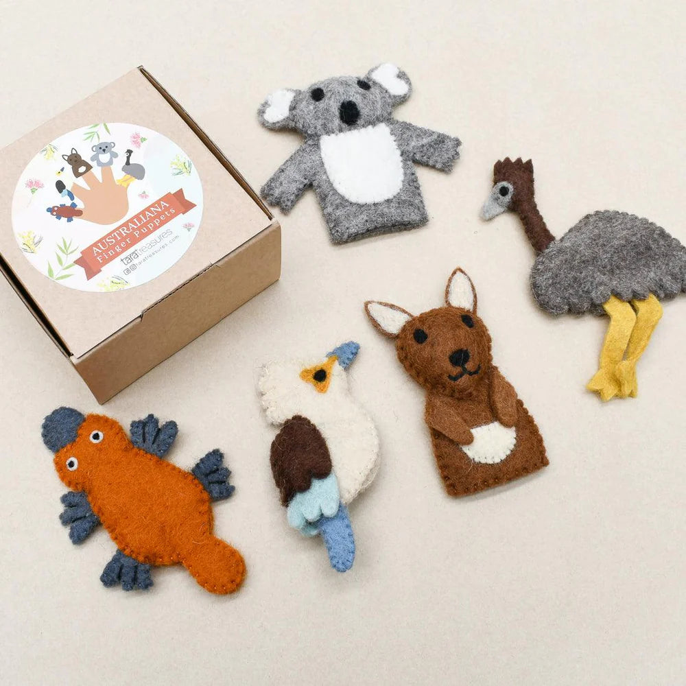 Set of felt animal toys from thirroul + co gift shop online store