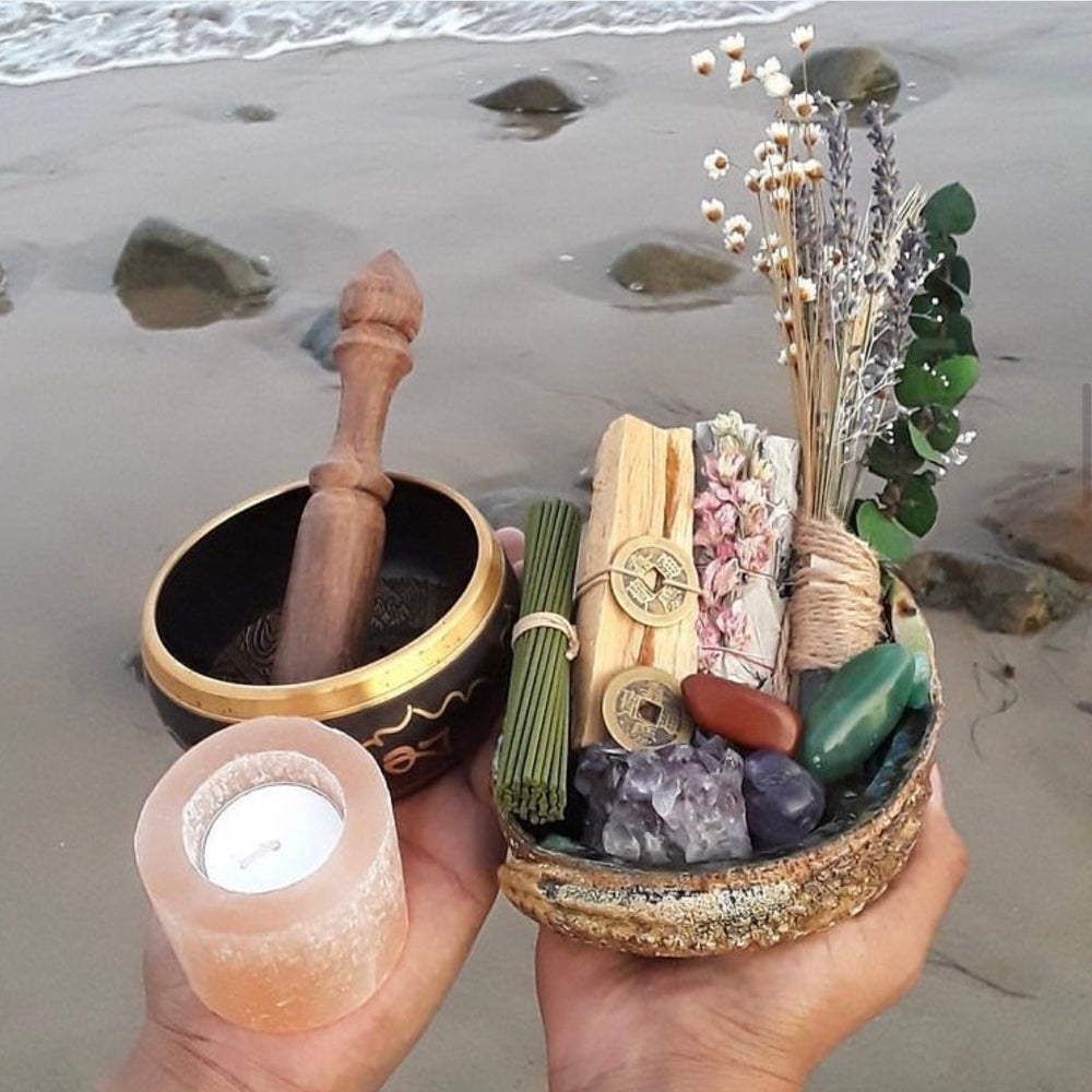 Wellness products, sage, crystals and energy healing in store at Thirroul + co, NSW.